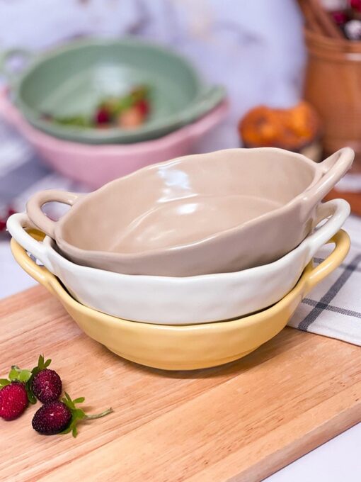 خرید ظرف ساده دسته دار رنگی