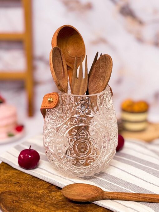 گلدون یا جاقاشقی دسته چرمی