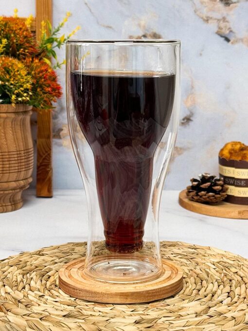 ماگ پیرکس دوجداره طرح بطری