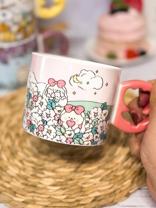 ماگ خرگوش بازیگوش دسته رنگی