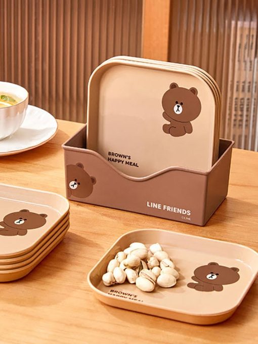 ست بشقاب 8 عددی تدی (LINE FRIENDS) کدC111236