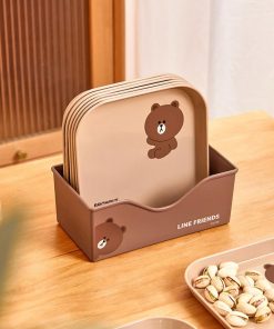 ست بشقاب 8 عددی تدی (LINE FRIENDS) کدC111236