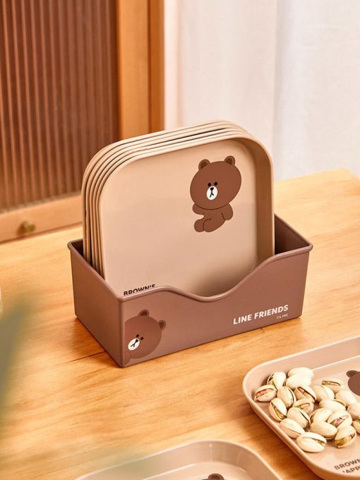 ست بشقاب 8 عددی تدی (LINE FRIENDS) کدC111236