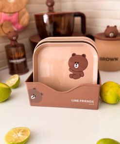 ست بشقاب 8 عددی تدی (LINE FRIENDS) کدC111236