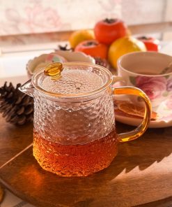 قوری پیرکس دسته رنگی 450 میل کد محصول :c111292