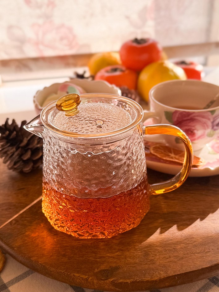 قوری پیرکس دسته رنگی 450 میل کد محصول :c111292