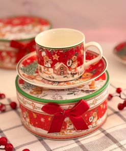 فنجون و نعلبکی کوکی کریسمسی به همراه قاشق کد C111323