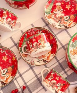 فنجون و نعلبکی کوکی کریسمسی به همراه قاشق کد C111323