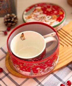 فنجون کوکی کریسمسی به همراه قاشق کد C111330