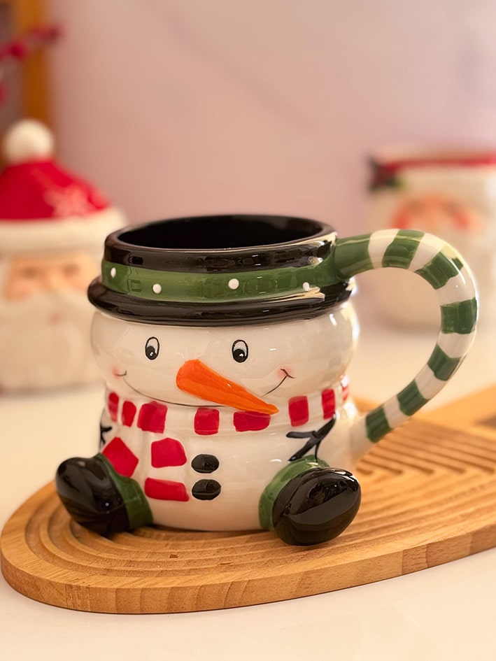 ماگ سرامیکی آدم برفی بانمک کد d11954