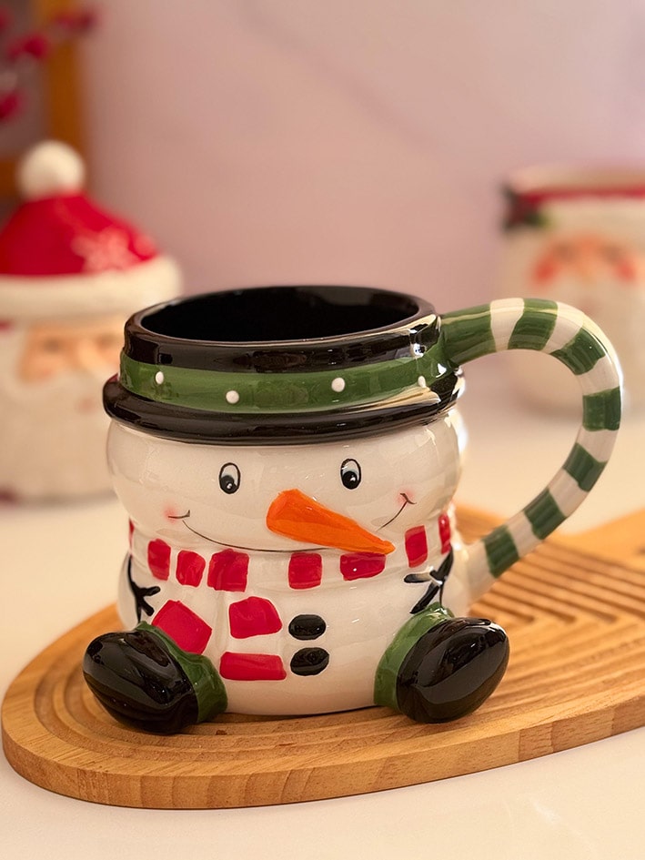 ماگ سرامیکی آدم برفی بانمک کد d11954