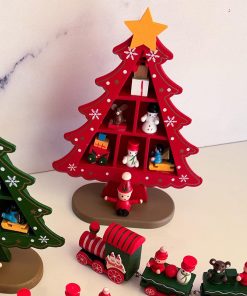 دکوری درخت کریسمس چوبی کد e11125