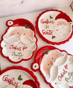 بشقاب سایز بزرگ کریسمسی بابانوئل کد e11118