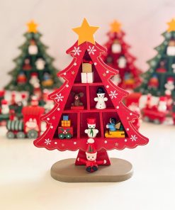 دکوری درخت کریسمس چوبی کد e11125