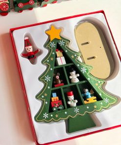 دکوری درخت کریسمس چوبی کد e11125