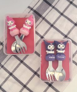 قاشق و چنگال کرومی و ملودی کد E001112