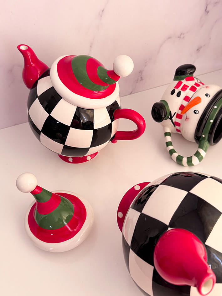 قوری فانتزی طرح شطرنجی کد G111150